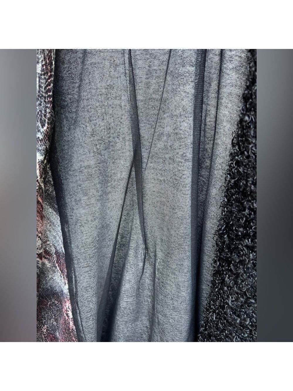 Alberto Makali Snakeskin Print Open Front Longline Waterfall Fall Cardigan XL - Picture 6 of 8